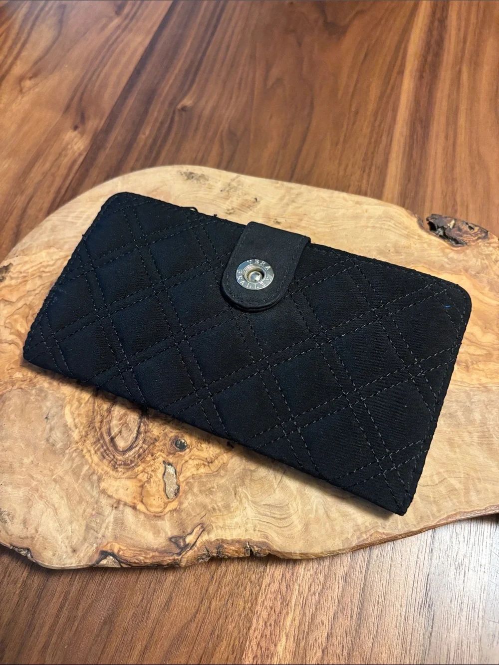 NEW Vera Bradley Quilted Black Women's Wallet